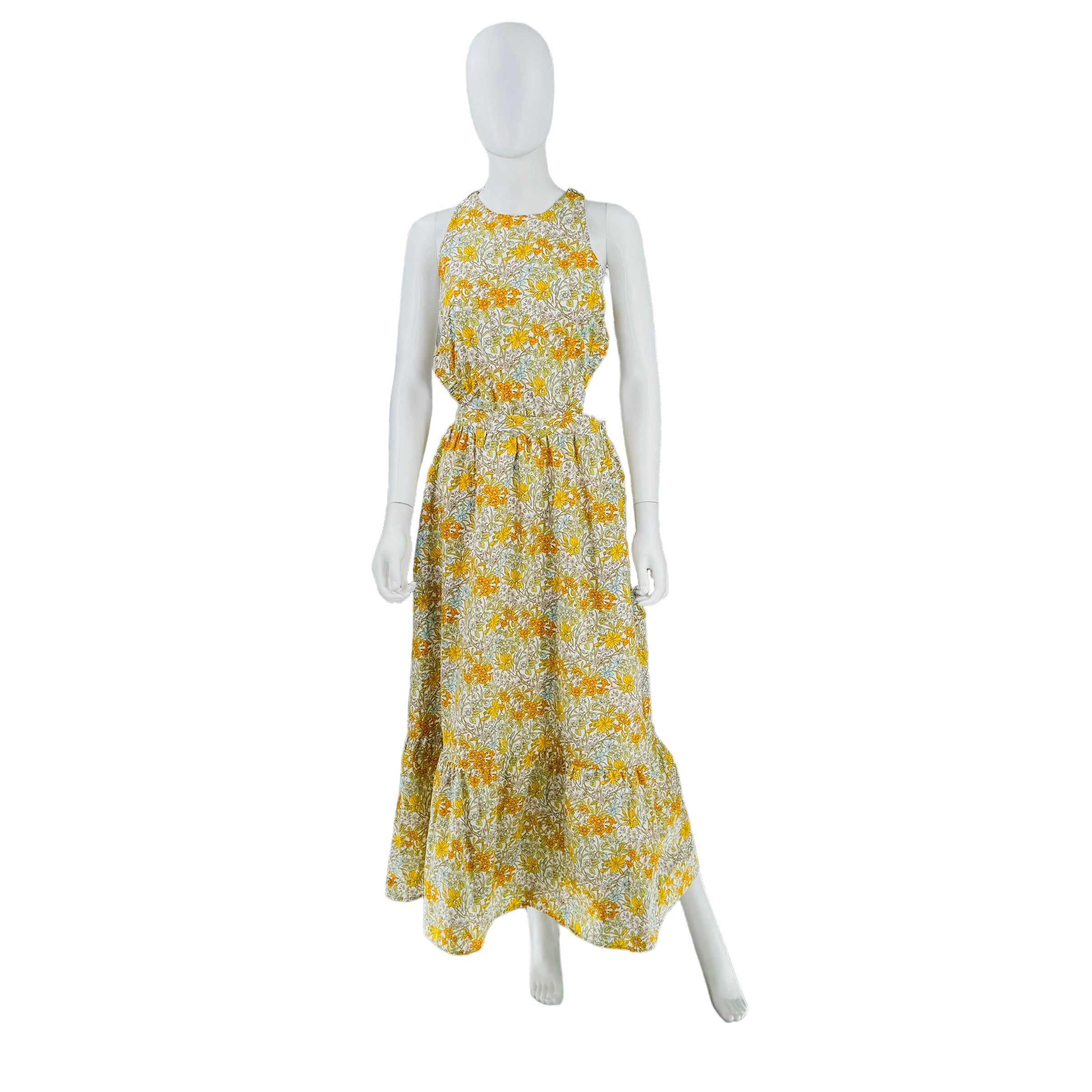 Hyacinth House Yellow Pastel Floral Maggie Maxi Dress